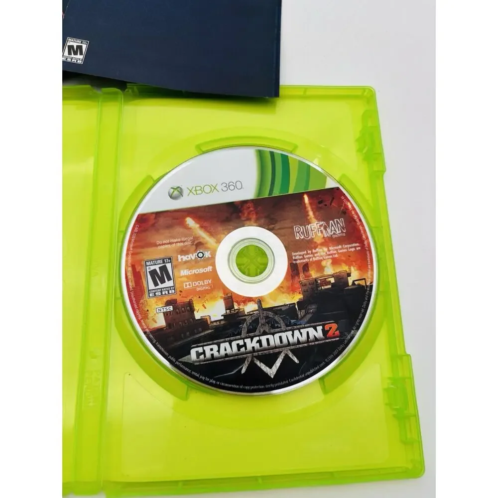 XBOX 360 Game Crackdown 2 CIB Complete In Box Tested Authentic Works VG